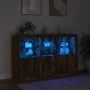 Sideboard mit LED-Leuchten, geräucherte Eiche, 162 x 37 x 100 cm von , Sideboards - Ref: Foro24-3209146, Preis: 269,16 €, Rab...