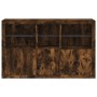 Sideboard with LED lights smoked oak 162x37x100 cm by , Sideboards - Ref: Foro24-3209146, Price: 279,00 €, Discount: %