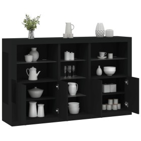 Sideboard mit LED-Leuchten schwarz 162x37x100 cm von , Sideboards - Ref: Foro24-3209171, Preis: 232,56 €, Rabatt: %