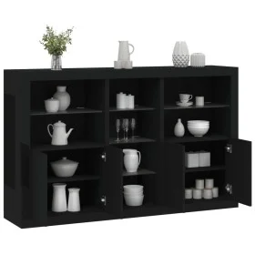 Sideboard mit LED-Leuchten schwarz 162x37x100 cm von , Sideboards - Ref: Foro24-3209171, Preis: 224,76 €, Rabatt: %