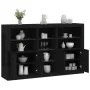 Sideboard with LED lights black 162x37x100 cm by , Sideboards - Ref: Foro24-3209171, Price: 224,76 €, Discount: %