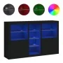 Sideboard with LED lights black 162x37x100 cm by , Sideboards - Ref: Foro24-3209171, Price: 224,76 €, Discount: %