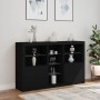 Sideboard with LED lights black 162x37x100 cm by , Sideboards - Ref: Foro24-3209171, Price: 215,20 €, Discount: %