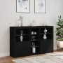 Sideboard with LED lights black 162x37x100 cm by , Sideboards - Ref: Foro24-3209171, Price: 224,76 €, Discount: %