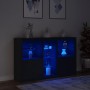 Sideboard with LED lights black 162x37x100 cm by , Sideboards - Ref: Foro24-3209171, Price: 215,20 €, Discount: %