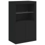 Sideboard mit LED-Leuchten schwarz 162x37x100 cm von , Sideboards - Ref: Foro24-3209171, Preis: 214,98 €, Rabatt: %