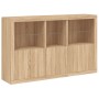 Sideboard with LED lights Sonoma oak 162x37x100 cm by , Sideboards - Ref: Foro24-3209144, Price: 212,84 €, Discount: %
