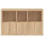 Sideboard with LED lights Sonoma oak 162x37x100 cm by , Sideboards - Ref: Foro24-3209144, Price: 221,09 €, Discount: %