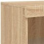 Sideboard with LED lights Sonoma oak 162x37x100 cm by , Sideboards - Ref: Foro24-3209144, Price: 212,84 €, Discount: %