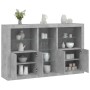 Concrete gray sideboard with LED lights 162x37x100 cm by , Sideboards - Ref: Foro24-3209173, Price: 197,35 €, Discount: %