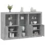 Concrete gray sideboard with LED lights 162x37x100 cm by , Sideboards - Ref: Foro24-3209173, Price: 200,99 €, Discount: %