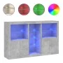 Concrete gray sideboard with LED lights 162x37x100 cm by , Sideboards - Ref: Foro24-3209173, Price: 200,99 €, Discount: %
