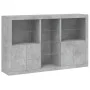 Concrete gray sideboard with LED lights 162x37x100 cm by , Sideboards - Ref: Foro24-3209173, Price: 200,99 €, Discount: %