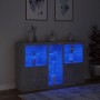 Concrete gray sideboard with LED lights 162x37x100 cm by , Sideboards - Ref: Foro24-3209173, Price: 197,35 €, Discount: %