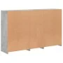 Concrete gray sideboard with LED lights 162x37x100 cm by , Sideboards - Ref: Foro24-3209173, Price: 200,99 €, Discount: %