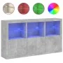 Concrete gray sideboard with LED lights 181.5x37x100 cm by , Sideboards - Ref: Foro24-3209152, Price: 213,43 €, Discount: %