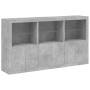 Concrete gray sideboard with LED lights 181.5x37x100 cm by , Sideboards - Ref: Foro24-3209152, Price: 219,46 €, Discount: %