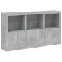 Concrete gray sideboard with LED lights 181.5x37x100 cm by , Sideboards - Ref: Foro24-3209152, Price: 213,43 €, Discount: %
