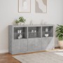 Concrete gray sideboard with LED lights 181.5x37x100 cm by , Sideboards - Ref: Foro24-3209152, Price: 219,46 €, Discount: %