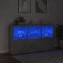 Aparador con luces LED gris hormigón 181,5x37x100 cm de , Aparadores - Ref: Foro24-3209152, Precio: 213,43 €, Descuento: %