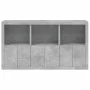 Concrete gray sideboard with LED lights 181.5x37x100 cm by , Sideboards - Ref: Foro24-3209152, Price: 213,43 €, Discount: %