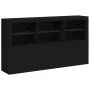 Sideboard with LED lights black 181.5x37x100 cm by , Sideboards - Ref: Foro24-3209150, Price: 233,61 €, Discount: %