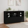 Sideboard with LED lights black 181.5x37x100 cm by , Sideboards - Ref: Foro24-3209150, Price: 233,61 €, Discount: %