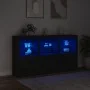 Sideboard with LED lights black 181.5x37x100 cm by , Sideboards - Ref: Foro24-3209150, Price: 233,61 €, Discount: %