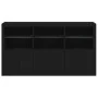 Sideboard with LED lights black 181.5x37x100 cm by , Sideboards - Ref: Foro24-3209150, Price: 233,61 €, Discount: %