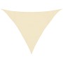 Toldo de vela crema HDPE 160 g/m² 3,5x3,5x4,9 m