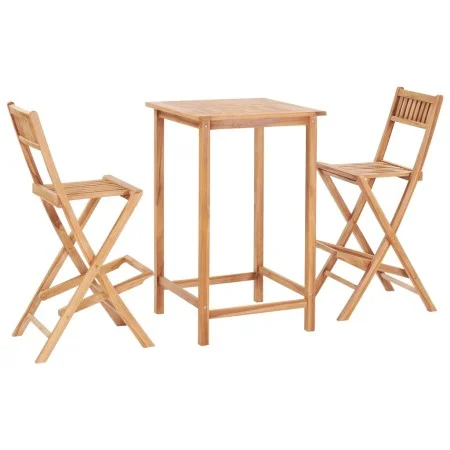Solid oak garden bar table and chairs set 3 pieces by vidaXL, Garden sets - Ref: Foro24-44671, Price: 399,08 €, Discount: %