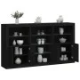 Sideboard with LED lights black 181.5x37x100 cm by , Sideboards - Ref: Foro24-3209178, Price: 231,22 €, Discount: %
