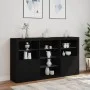 Sideboard with LED lights black 181.5x37x100 cm by , Sideboards - Ref: Foro24-3209178, Price: 231,22 €, Discount: %