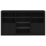 Sideboard with LED lights black 181.5x37x100 cm by , Sideboards - Ref: Foro24-3209178, Price: 231,22 €, Discount: %