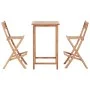 Solid oak garden bar table and chairs set 3 pieces by vidaXL, Garden sets - Ref: Foro24-44671, Price: 399,08 €, Discount: %