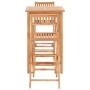 Solid oak garden bar table and chairs set 3 pieces by vidaXL, Garden sets - Ref: Foro24-44671, Price: 407,53 €, Discount: %