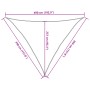 Toldo de vela crema HDPE 160 g/m² 3,5x3,5x4,9 m