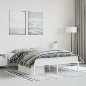 Bettgestell aus weißem Metall, 160 x 200 cm von , Betten und Lattenroste - Ref: Foro24-373676, Preis: 89,44 €, Rabatt: %