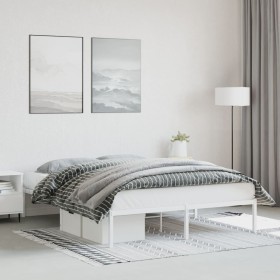 Bettgestell aus weißem Metall, 160 x 200 cm von , Betten und Lattenroste - Ref: Foro24-373676, Preis: 90,94 €, Rabatt: %