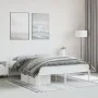 Bettgestell aus weißem Metall, 160 x 200 cm von , Betten und Lattenroste - Ref: Foro24-373676, Preis: 89,44 €, Rabatt: %