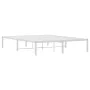 White metal bed frame 140x200 cm by , Beds and slatted bases - Ref: Foro24-373674, Price: 82,67 €, Discount: %