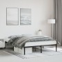 Estructura de cama de metal negro 150x200 cm de , Camas y somieres - Ref: Foro24-373657, Precio: 96,28 €, Descuento: %