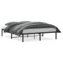 Estructura de cama de metal negro 150x200 cm de , Camas y somieres - Ref: Foro24-373657, Precio: 96,28 €, Descuento: %
