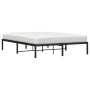 Estructura de cama de metal negro 150x200 cm de , Camas y somieres - Ref: Foro24-373657, Precio: 96,28 €, Descuento: %