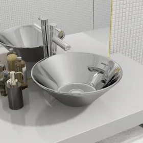 Washbasin 42x14 cm silver ceramic by vidaXL, Sinks - Ref: Foro24-143493, Price: 52,34 €, Discount: %