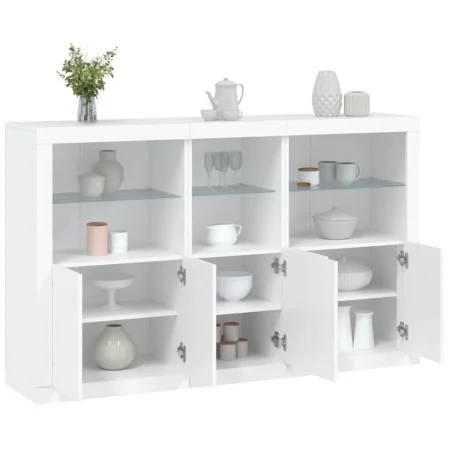 Sideboard mit weißen LED-Leuchten 162x37x100 cm von , Sideboards - Ref: Foro24-3209142, Preis: 236,68 €, Rabatt: %