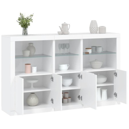Sideboard mit weißen LED-Leuchten 162x37x100 cm von , Sideboards - Ref: Foro24-3209142, Preis: 244,75 €, Rabatt: %