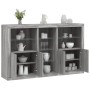 Sideboard with LED lights Sonoma gray 162x37x100 cm by , Sideboards - Ref: Foro24-3209175, Price: 269,18 €, Discount: %