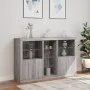 Aparador con luces LED gris Sonoma 162x37x100 cm de , Aparadores - Ref: Foro24-3209175, Precio: 263,54 €, Descuento: %