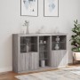 Sideboard with LED lights Sonoma gray 162x37x100 cm by , Sideboards - Ref: Foro24-3209175, Price: 269,18 €, Discount: %